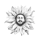 Sunflower post malone tattoo design idea