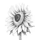 Sunflower post malone tattoo design idea