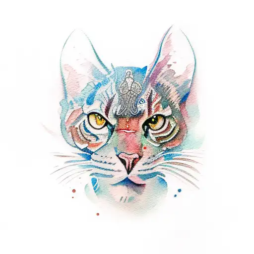 Watercolor depiction of overcoming anxiety tattoo design idea