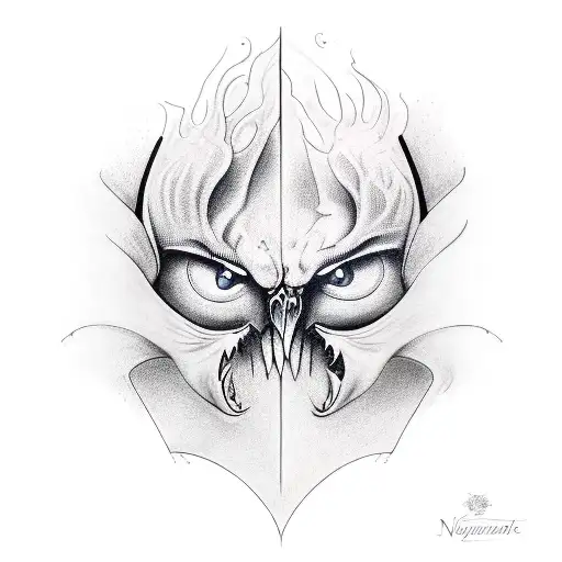 Depression and anxiety fighter symbol tattoo design idea