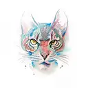 Watercolor depiction of overcoming anxiety tattoo design idea