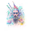 Watercolor depiction of overcoming anxiety tattoo design idea