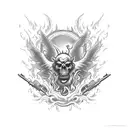 fire heaven hell firefighter "wrong side of heaven rigtieous side of hell" tattoo design idea