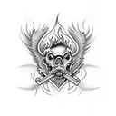 fire heaven hell firefighter "wrong side of heaven rigtieous side of hell" tattoo design idea