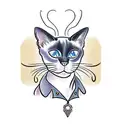 siamese cat tattoo design idea
