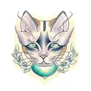 siamese cat tattoo design idea