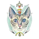 siamese cat tattoo design idea