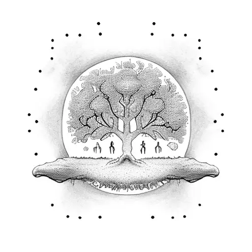 Tree of Life small, arm placement tattoo design idea