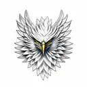 Eagle wings tattoo design idea