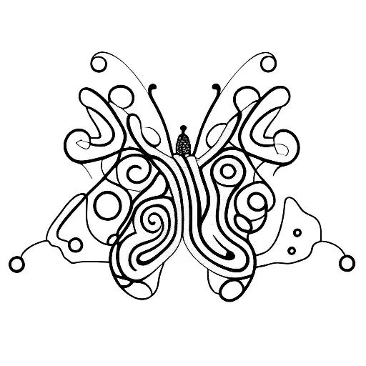 A minimalist butterfly made of binary code tattoo design idea