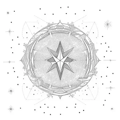 "Seek the Truth" in text with stars in the background as filler in the shape of a square  tattoo design idea