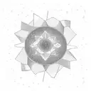 "Seek the Truth" in text with stars in the background as filler in the shape of a square  tattoo design idea