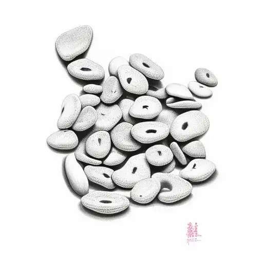 pink pebbles tattoo design idea