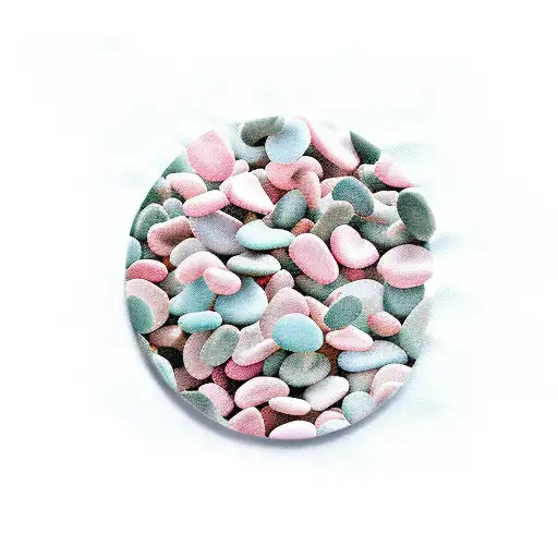 pink pebbles tattoo design idea