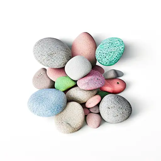 pile of pebbles but only pink ones  tattoo design idea