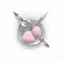 pink pebbles tattoo design idea