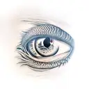 smaug eye with scales and flames tattoo design idea