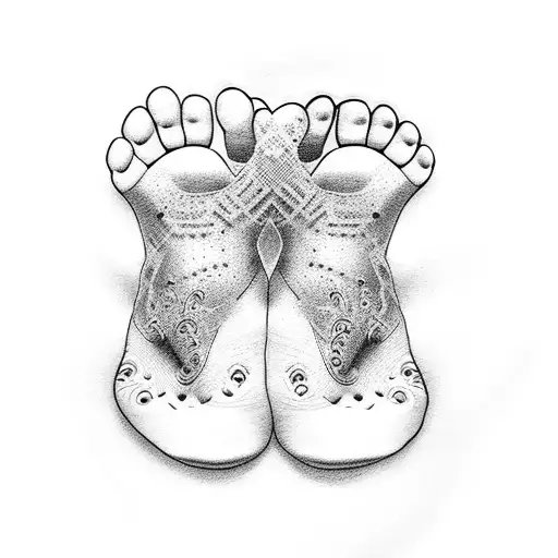 baby feet tattoo design idea