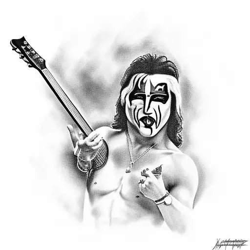 paul stanley from kiss tattoo design idea