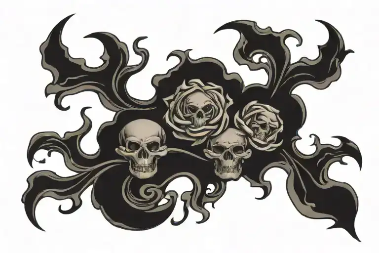 dark clouds tattoo design idea
