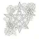 Star of David with star sign Cancer, Libra, Gemini, Sagittarius, Scorpio, Taurus and Leo in it tattoo design idea