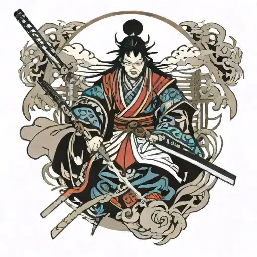 Swordsman Tomoe Gozen tattoo design idea