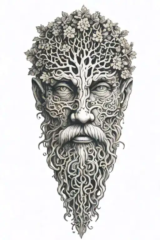 slavic mythology treebeard  tattoo design idea