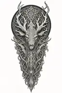 slavic mythology leshen tattoo design idea