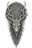 slavic mythology leshen tattoo design idea