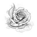 A unique combination of Flores and a horsein blackwork style tattoo design idea