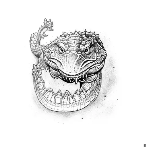 caiman  tattoo design idea