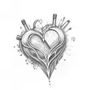 Crying Heart tattoo design idea