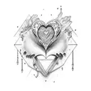Crying Heart tattoo design idea