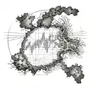 A unique combination of a heartbeat line morphing into a Filipino map, symbolizing the client's connection to their homeland and the life-saving work they do as a doctor tattoo design idea