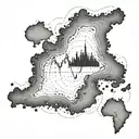 A unique combination of a heartbeat line morphing into a Filipino map, symbolizing the client's connection to their homeland and the life-saving work they do as a doctor tattoo design idea