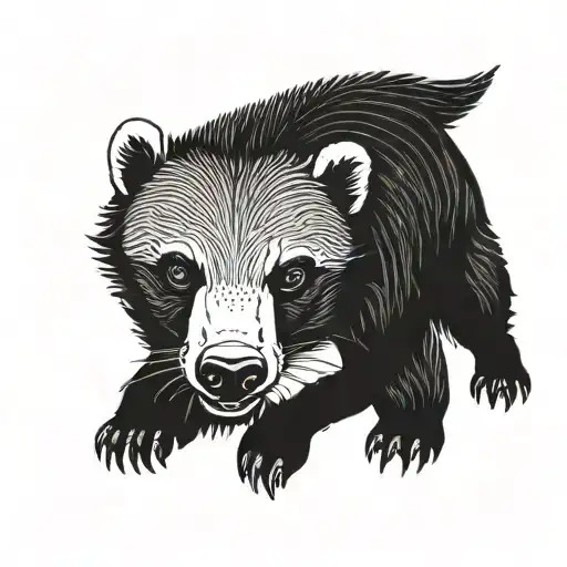 honey badger tattoo design idea