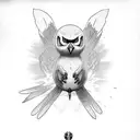 evil piplup tattoo design idea