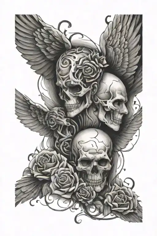 relationship trauma masculine tattoo design idea