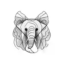 bear with elephant head tattoo design idea