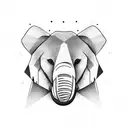 bear with elephant head tattoo design idea