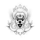 clown tattoo design idea