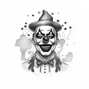 clown tattoo design idea