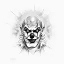killer clown  tattoo design idea
