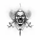 killer clown  tattoo design idea