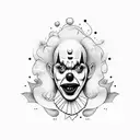 clown tattoo design idea