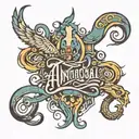 antisocial font tattoo design idea