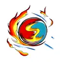fire water earth wind tattoo design idea