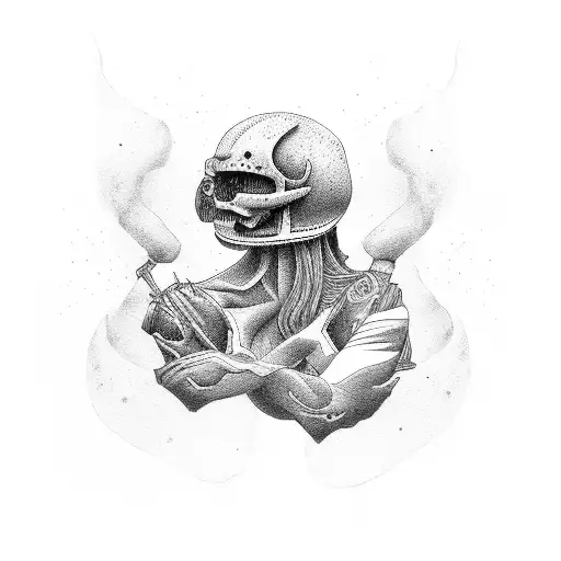 sentence "My arm will not bend, my heart will not break, and I'll never fall" tattoo design idea