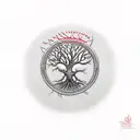 Tree of Life with letters M C J S and a red cardinal tattoo design idea