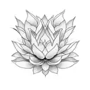 Dragon lotus flower frame tattoo design idea